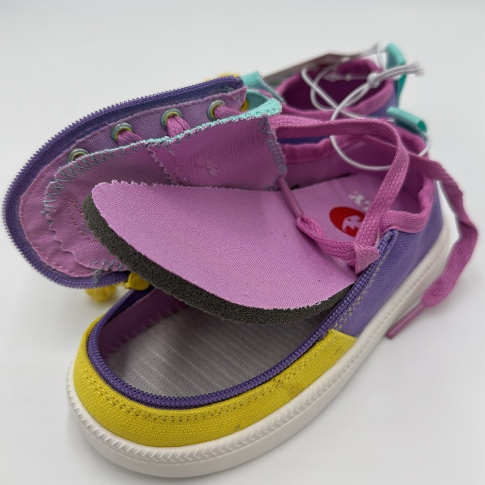 NWT BILLY Footwear Harbor Essential Low Top Purple/Green Toddler Girls Size 9 - Picture 8 of 11